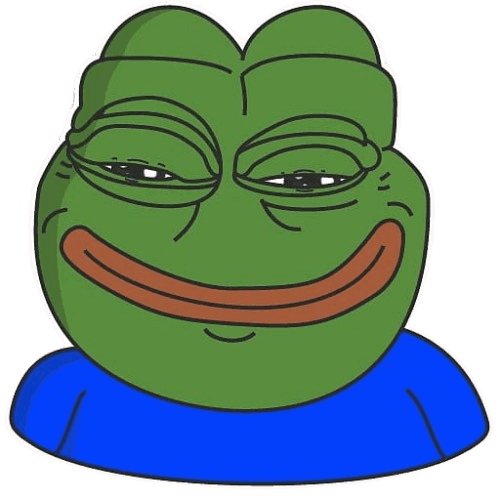 Pepe the Frog waving goodbye